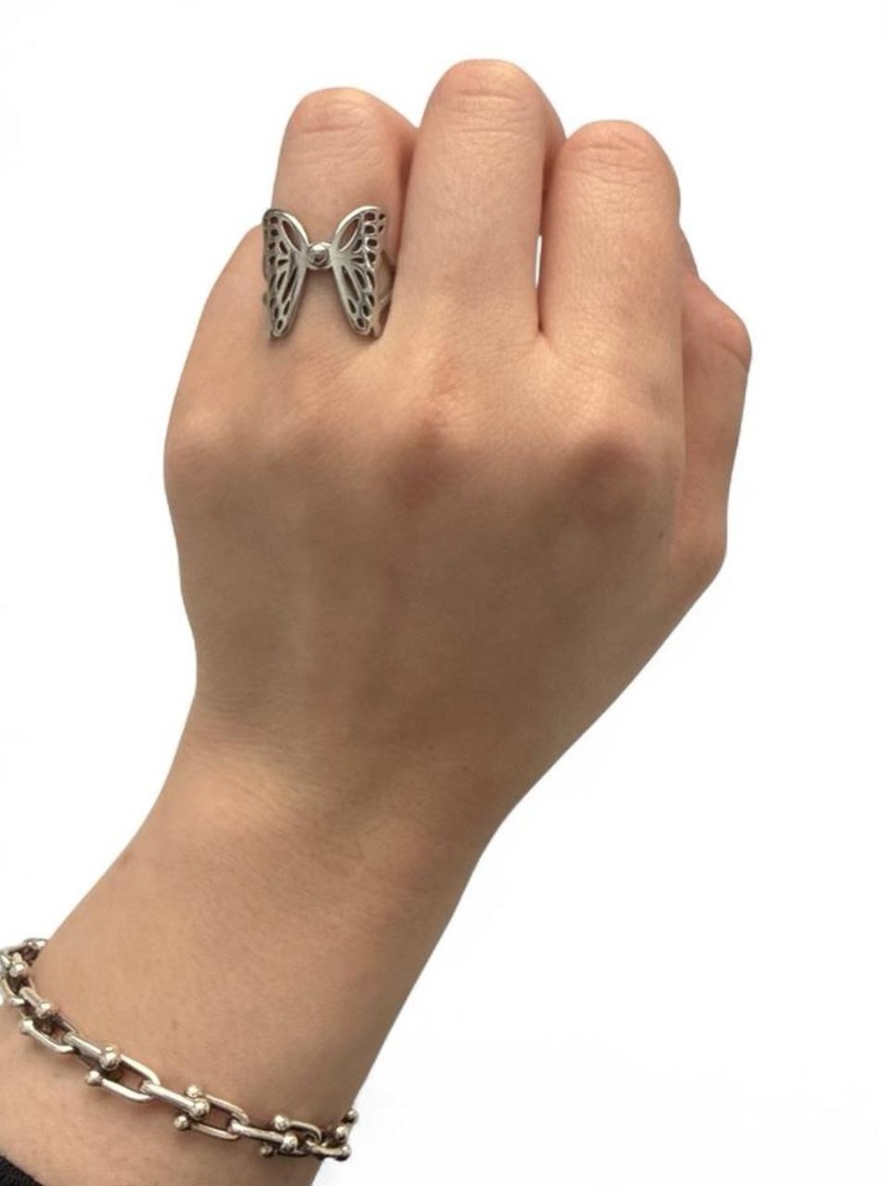 Butterfly Ring in Silver - Women's Fashion